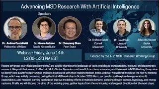 MSD CoP Webinar: Advancing MSD Research with Artificial Intelligence