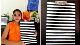 Old exam pad decoration ideas || Clipboard decoration ideas || Black and white pattern