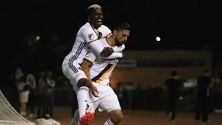 GOAL: Lletget slips in the driven ball from Husidic