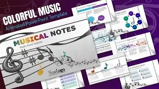 Musical Notes PowerPoint Themed Slides