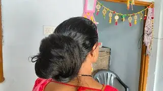 Oily Long Hair Bun