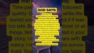 GOD IS RESTORING EVERYTHING YOU LOST
