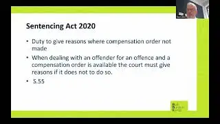 Criminal Compensation Orders - Webinar with Alan Collins