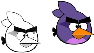 How to color Angry Bird | Markers and pencil color| Purple Angry Bird| tutorial #angrybirds