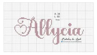 NOMES FEMININOS ponto cruz (fonte Alista Script)