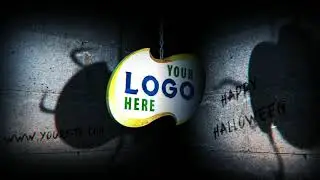 592  - The Shadows Monster Scary Horror Logo Title Halloween animation