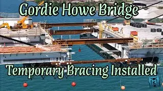 Gordie Howe International Bridge | Temporary Bracing Installed | 6/12/24 Drone Flight