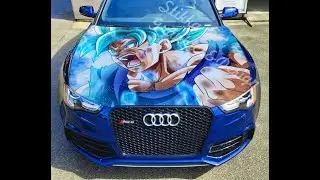 Vinyl Car Hood Wrap Full Color Graphics Decal Anime Dragon Ball Goku Sticker