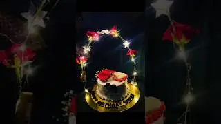 Classy Light-Up Cake l Birthday Cake With Fairy Lights#lightoncake#cakestand#shortsfeed#trendingcake