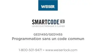 Weiser SmartCode 5 Levier &eacute;lectronique &agrave; clavier : Programmation sans un code commun