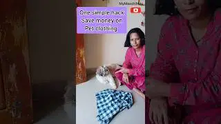 Simple hack to make dog clothing at home #diy #petclothes #dog
