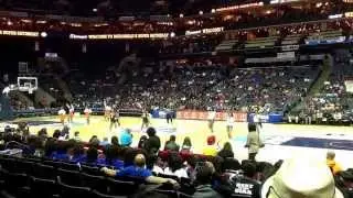 The Lincoln University Cheerleaders perform at #CIAA 2014 #SuperSaturday #HeyFefes