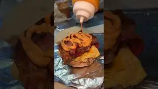 The HUNGRY STACK BAGEL SANDWICH in the making from Best Bagel & Coffee NYC in Midtown! #DEVOURPOWER