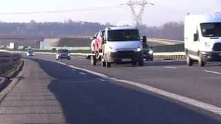 Pofalowana autostrada A1 w woj. śląskim 05.01.2023