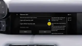Taycan Logging the Porsche ID in PCM and changing profile