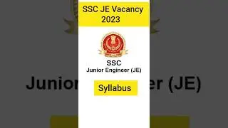 SSC JE Syllabus 2023 🚨#civilengineering#ssc#exampattern#sscje#syllabus#civil#exam#2023#sscsyllabus