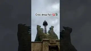 Croc Drop FAIL at Chessington?! No mist, no spin 😬 #CrocDrop #Chessington #ThemePark