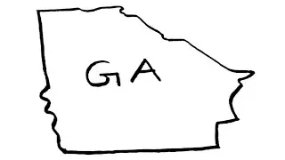 How to Draw Georgia Outline Map | Easy USA Map Drawing | Step by Step Tutorial