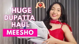 HUGE MEESHO Dupatta Set Haul 💫 | Festive special 💖| Isha Vinod Jain