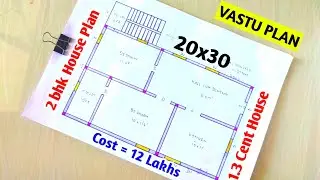 600sqft - East facing house plan in tamil, 2 BHK-600 sqft house plan , low budget house design 12 l
