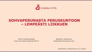 Sydänliiton verkkoluento | Sohvaperunasta peruskuntoon - lempeästi liikkuen