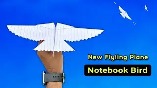 paper flying viral bird, new notebook flying bird plane, how to make best bird, new paper fly plane