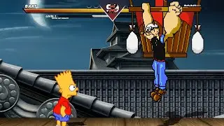 Bart vs Popeye - High Awesome Level Fight