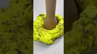 Satisfying video. YELLOW sand. Glowing sand. #colors #asmr