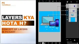 Picsart m layers kya hota h | Concept of layers | Android photo editing in picsart - Fc Tutorials