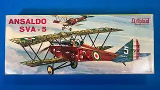 Artiplast 1975 Ansaldo SVA-5 Vintage Model Airplane Kit Review Unboxing