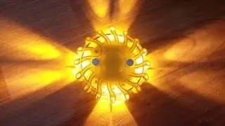 Gyrophare led balisage 360 &deg; ECO son fil couleur JAUNE [FR]