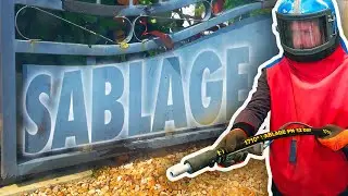 SABLAGE DU PORTAIL EN ACIER (C'est trop satisfaisant) - R&eacute;novation portail EP 01