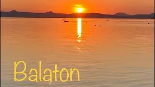 Sunset in Balaton (Balatonlelle) in Hungary