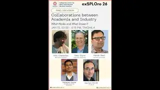 Panel Discussion: Collaborations between academiaand industry - What works and what doesn’t