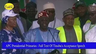 APC Presidential Primaries : Major Takeaways From Tinubu&rsquo;s Victory Speech (Full Text)