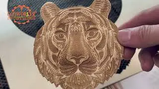 wooden tiger image carving-6090 laser engraving cutting machine #woodcarving #lasercuttingmachine