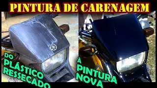 PLÁSTICO RESSECADO, Como Preparar e Pintar (MOTO)