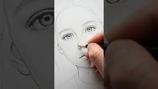 Creating Beauty: Hand-Drawn Portrait of a Woman