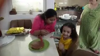 Birthday cake cutting of Aanchal
