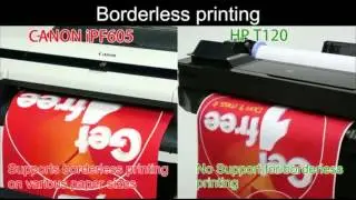 Canon IMAGEprograf IPF605 VS HP Designjet T120 24 inch pulgadas