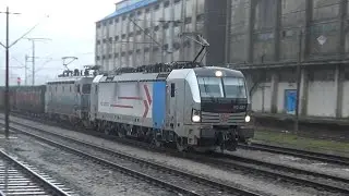 Railpool freight open wagons train, Locomotives: Vectron 9180 6193 087-4 & Asea, Fužine 15.4.2025