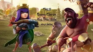 th9 Queen Charge Hog Rider attack