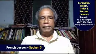 French Lesson &ndash; Spoken 3 | W S Wijesinghe