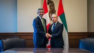 Sheikh Abdullah bin Zayed UAE Deputy PM meets with Canada's Minister of Finance and National Revenue