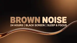 Brown Noise Fireplace (24 Hours) • Black Screen • No Ads • Sleep, Focus & Stress Relief