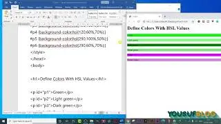 Define Colors With HSLA Values