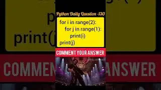 Python Daily Question - 130 #python #code #viral #youtubeshorts #shorts #short #youtube #code #india