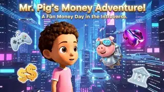 A Day in the Introverse | Little B & Mr. Pig Learn Money Skills | Kids Educational Video #fun #kids