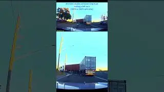 30 meter double container long truck making a left turn  #SydneyLongTruck 167