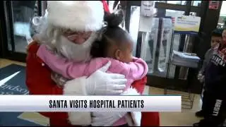 Santa visits Georgetown University Hospital pediatric cancer patients